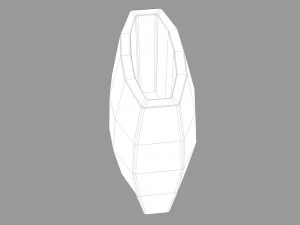 carver brass narrow vase 3D Model