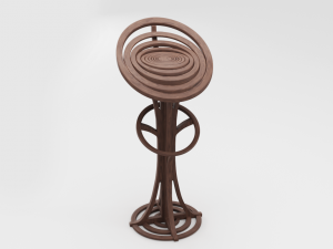 modern wooden chair 3Dモデル