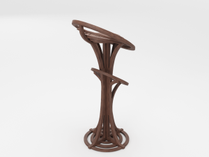 modern wooden chair 3Dモデル