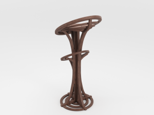 modern wooden chair 3Dモデル