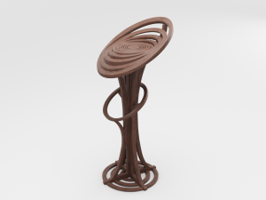 modern wooden chair 3Dモデル