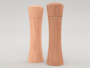 wooden salt and pepper mill 3D मॉडल
