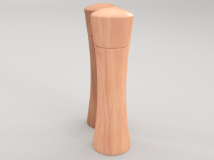 wooden salt and pepper mill 3D मॉडल