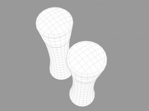 wooden salt and pepper mill 3D मॉडल