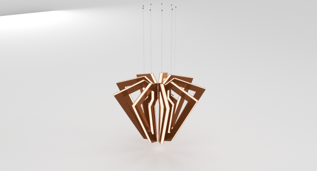metal spider chandelier 3D Model .c4d .max .obj .3ds .fbx .stl .blend 