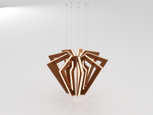 metal spider chandelier 3D 模型