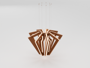 metal spider chandelier 3D Model