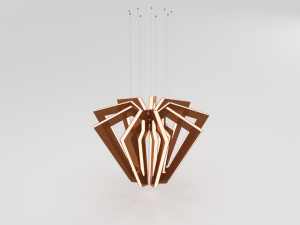 metal spider chandelier 3D Model