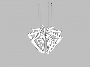 metal spider chandelier 3D Model