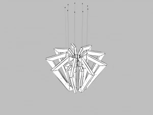 metal spider chandelier 3D Model