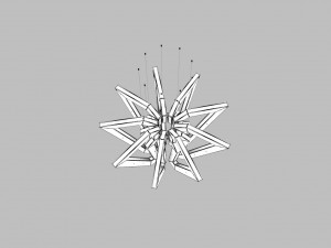 metal spider chandelier 3D Model