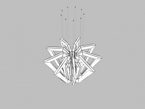 metal spider chandelier 3D Model