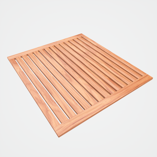 teak bathroom mat 3D Модель .c4d .max .obj .3ds .fbx .stl .blend 