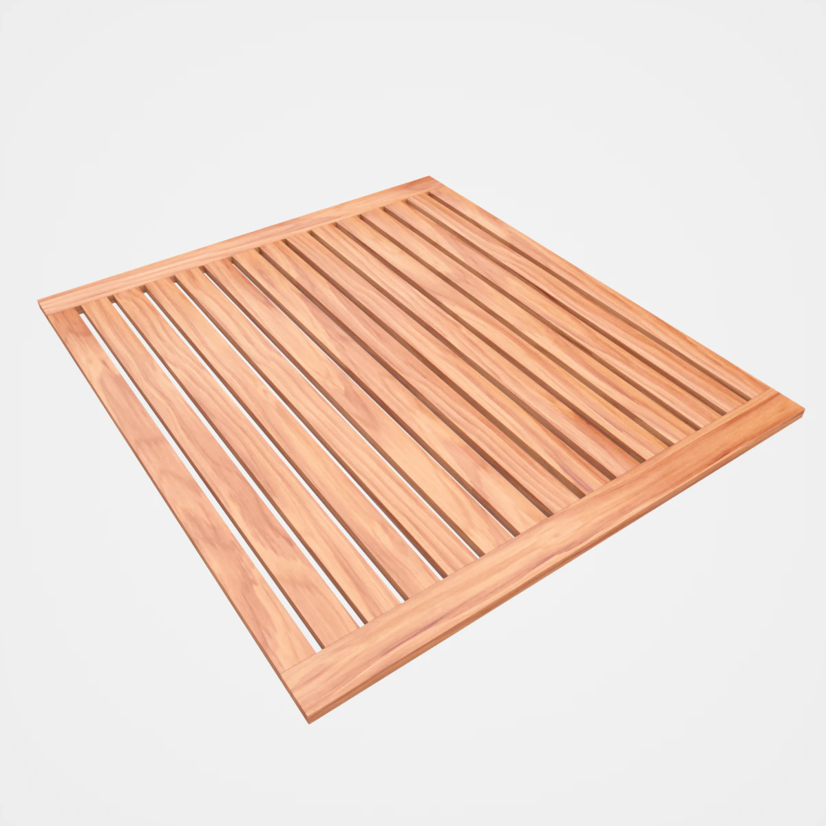 teak bathroom mat 3D Model .c4d .max .obj .3ds .fbx .stl .blend 