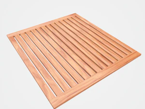 tapis de salle de bain en teck Modèle 3D