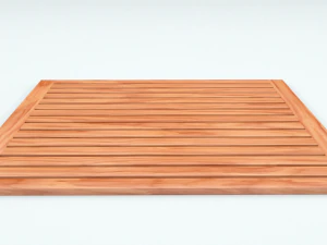 teak bathroom mat 3D Model