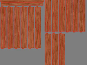 teak bathroom mat 3D Model