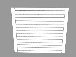 teak bathroom mat 3D Model