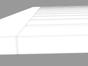 teak bathroom mat 3D Model