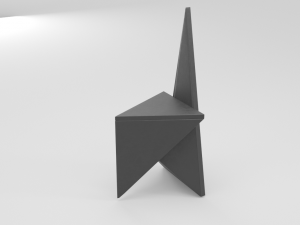 modern metal chair 3D 模型