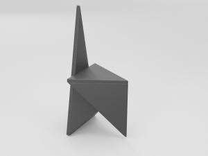 modern metal chair 3D 模型