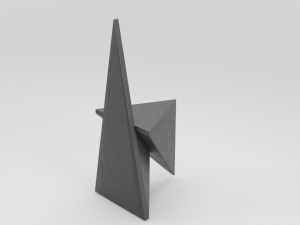 modern metal chair 3D 模型