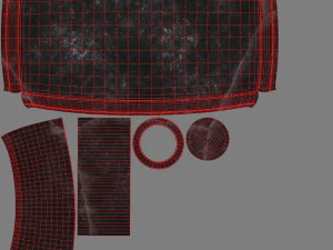 black marble bathroom accessories 3D Model