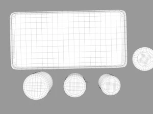 black marble bathroom accessories 3D Model
