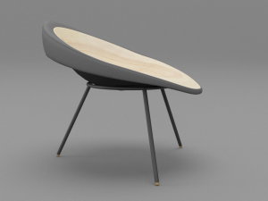 sagano bamboo chair Modello 3D