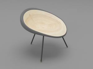 sagano bamboo chair Modello 3D