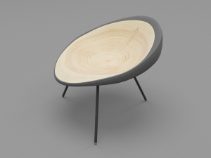 sagano bamboo chair Modello 3D