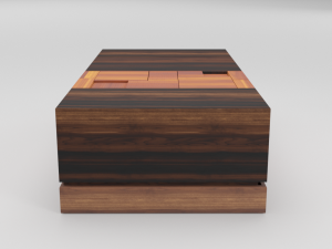 walnut coffee table modern 3D Model