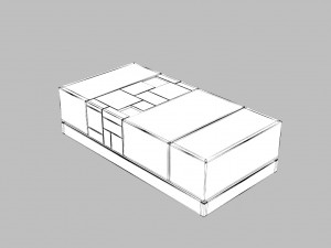 walnut coffee table modern 3D Model