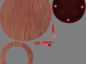 hedendaagse bureauklok 3D Model