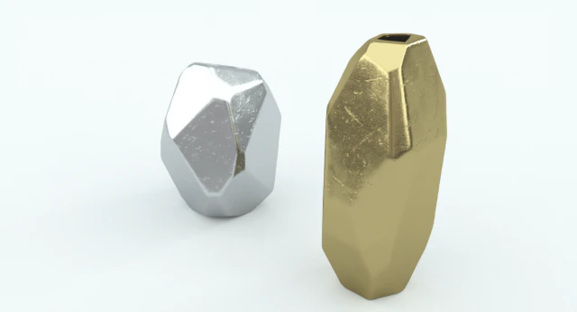 vase g&eacute;om&eacute;trique von gold Modèle 3D .c4d .max .obj .3ds .fbx .stl .blend 