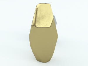 von gold geometric vase 3D Model