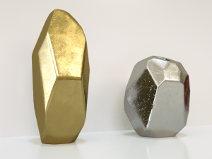 von gold geometric vase 3D Model