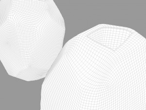 von gold geometric vase 3D Model