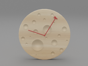 modern wooden watch 3D Model