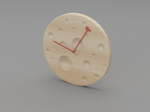 modern wooden watch 3D Model