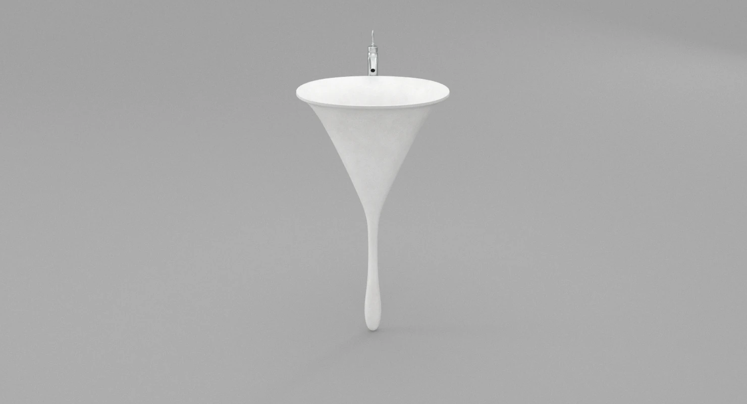 unique pedestal sink 3D Model .c4d .max .obj .3ds .fbx .stl .blend 