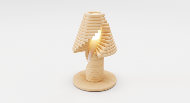 creative wooden table lamp 3D 모델 .c4d .max .obj .3ds .fbx .stl .blend 
