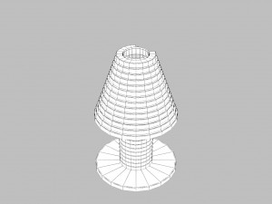 creative wooden table lamp 3D 모델