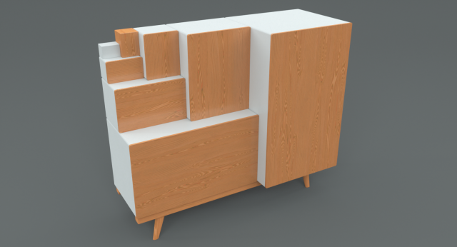japanese step-chest cabinet Modelo 3D .c4d .max .obj .3ds .fbx .stl .blend 