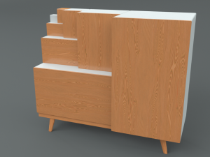 japanese step-chest cabinet Modelo 3D