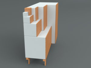 japanese step-chest cabinet Modelo 3D