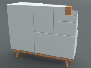 japanese step-chest cabinet Modelo 3D