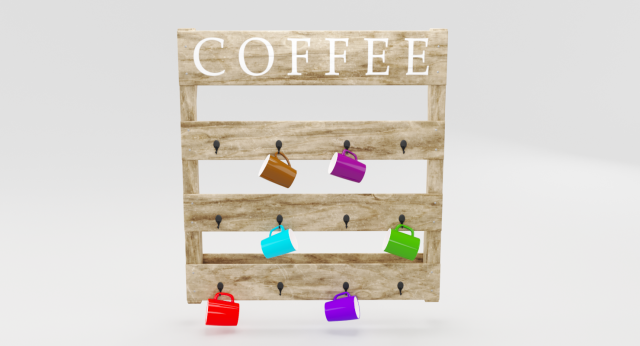 wooden cup holder Modèle 3D .c4d .max .obj .3ds .fbx .stl .blend 