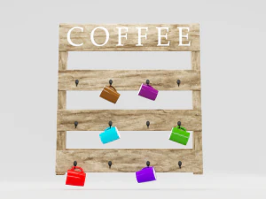 wooden cup holder 3D Model