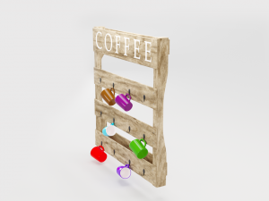 wooden cup holder Modèle 3D